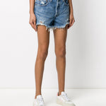 Shorts denim con effetto vissuto in blu Levi's - donna 