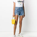Shorts denim con effetto vissuto in blu Levi's - donna 