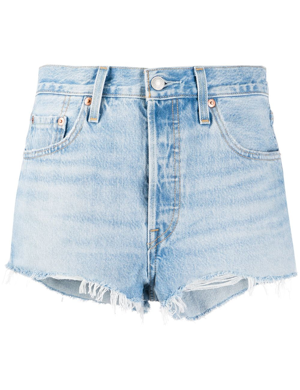 Shorts denim con effetto vissuto in blu Levi's - donna 
