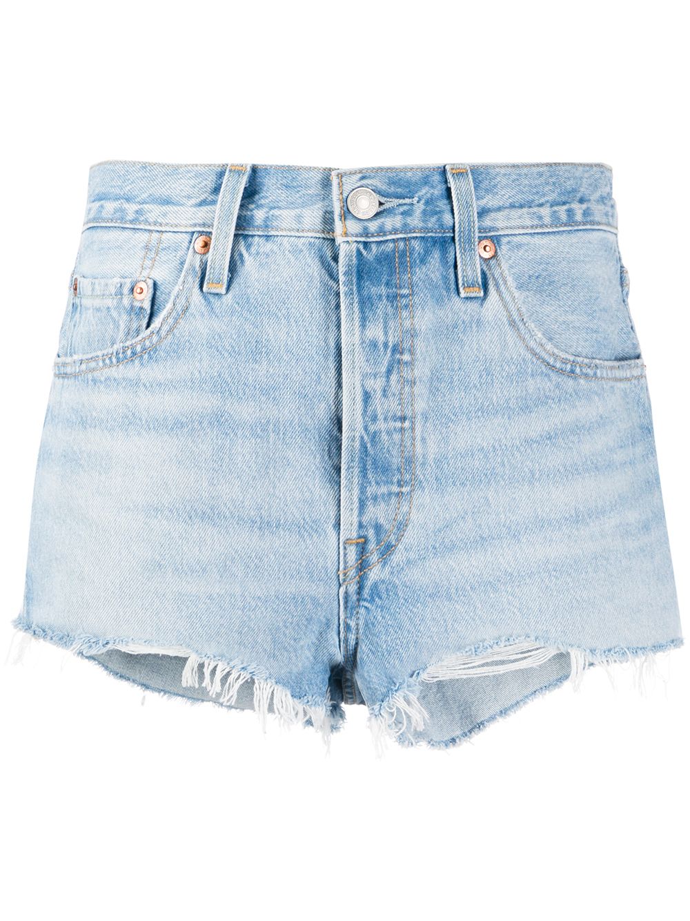 Shorts denim con effetto vissuto in blu Levi's - donna 