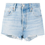 Shorts denim con effetto vissuto in blu Levi's - donna 