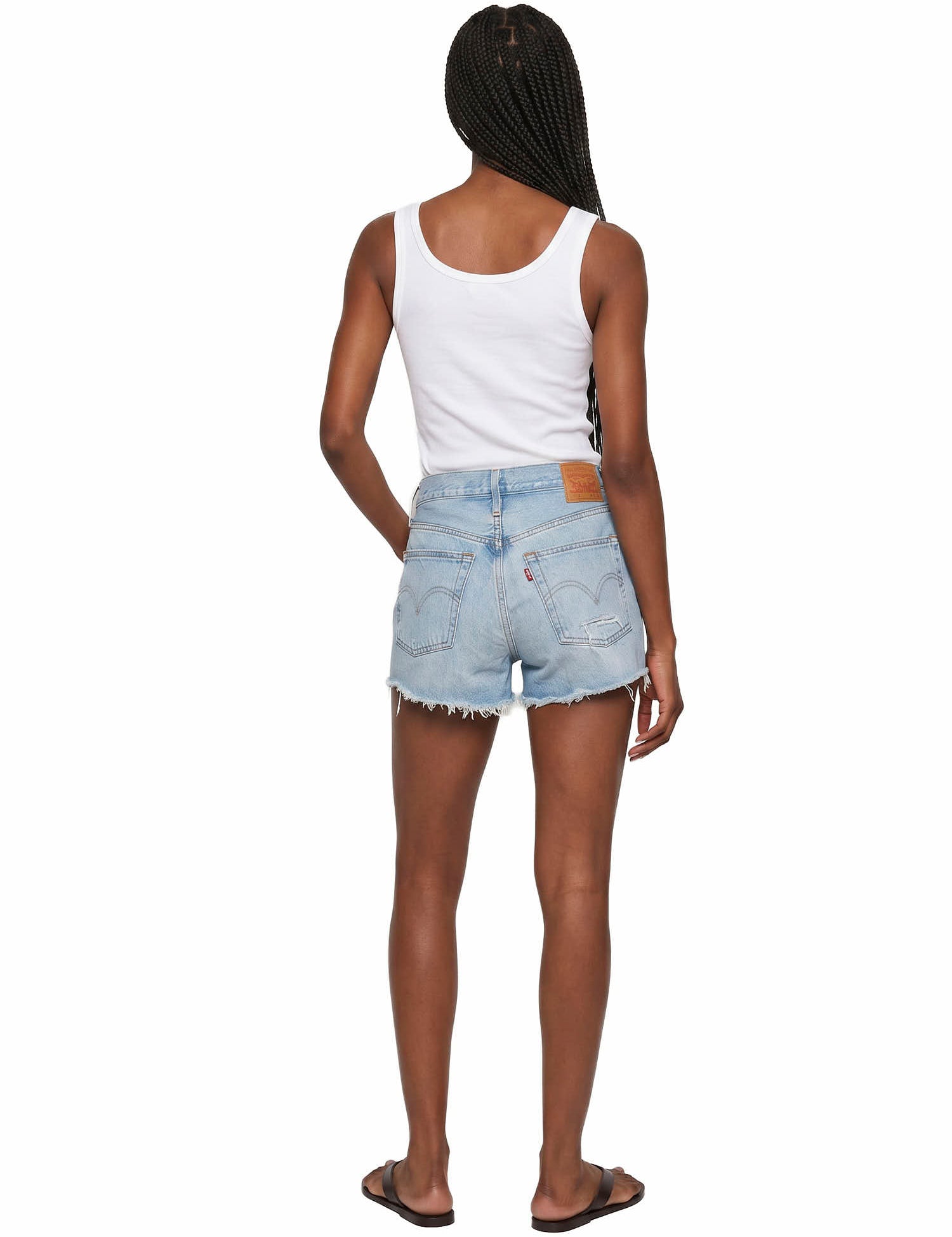 Shorts in denim 501 in celeste Levi's - donna 