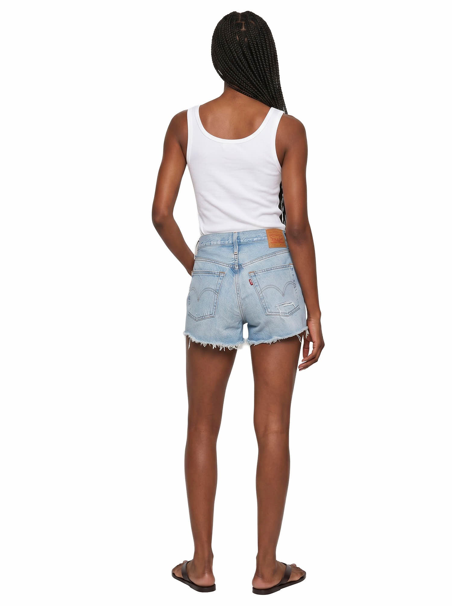 Shorts in denim 501 in celeste Levi's - donna 
