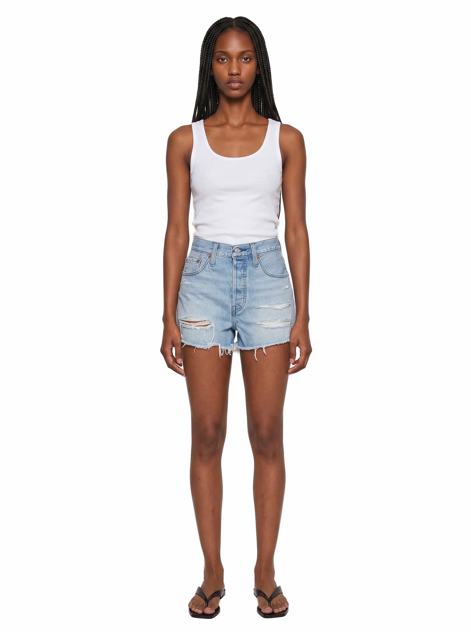 Shorts in denim 501 in celeste Levi's - donna 