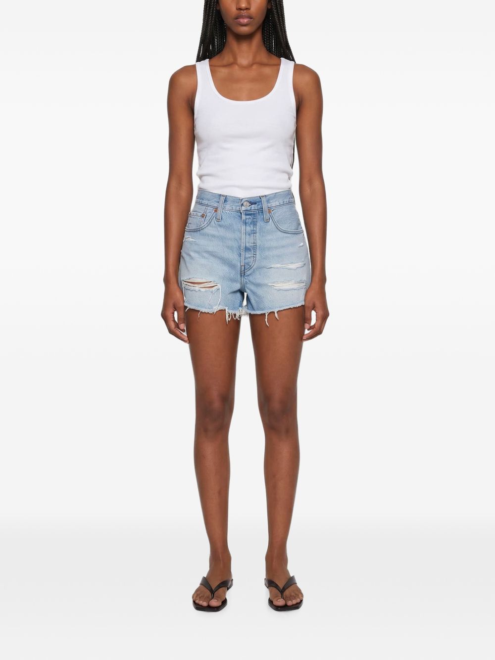 Shorts in denim 501 in celeste Levi's - donna 