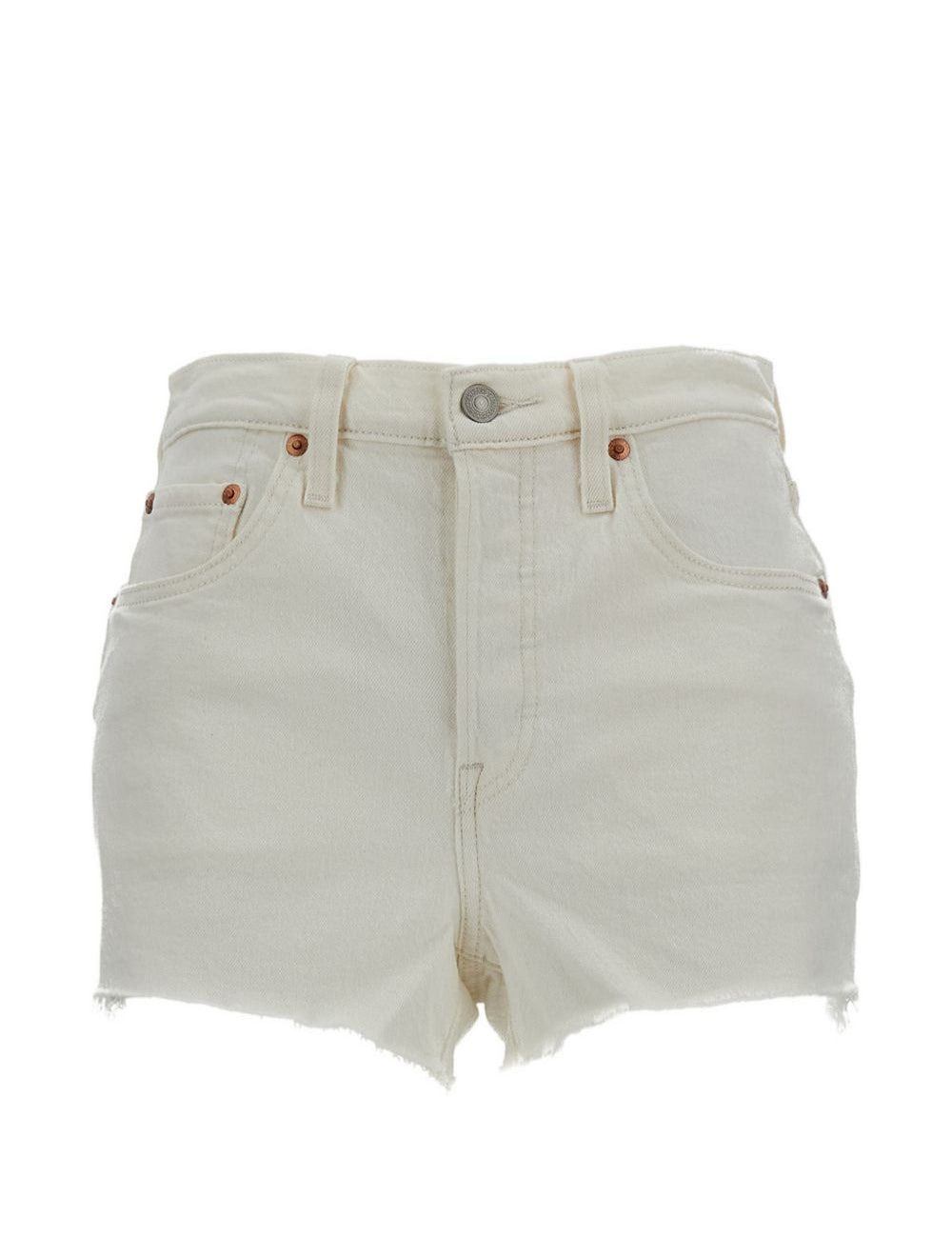 Shorts con frange 501 in bianco Levi's - donna 