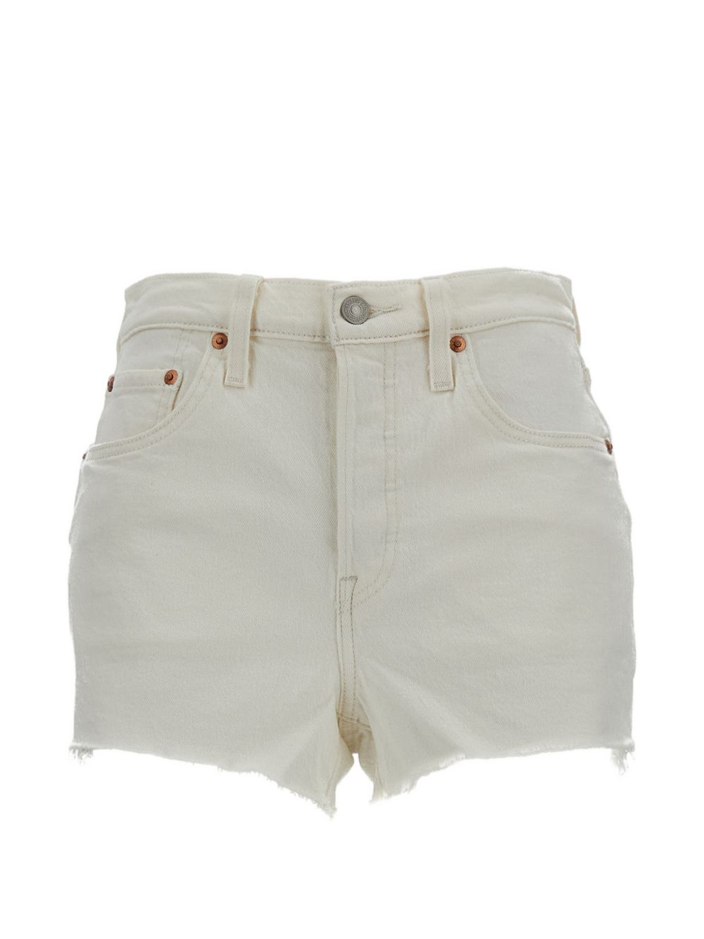 Shorts con frange 501 in bianco Levi's - donna 