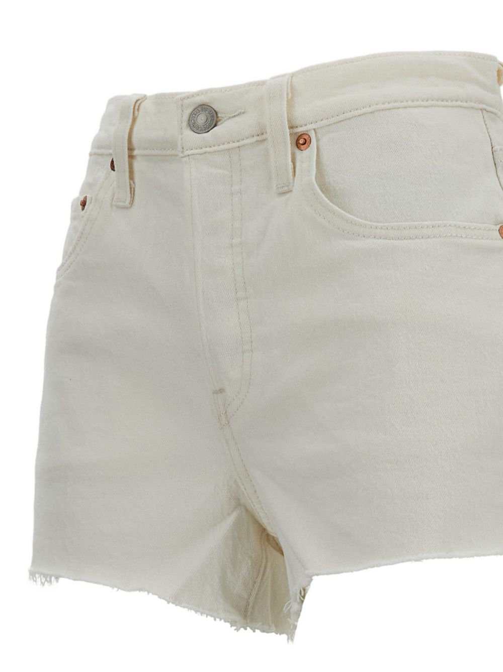 Shorts con frange 501 in bianco Levi's - donna 