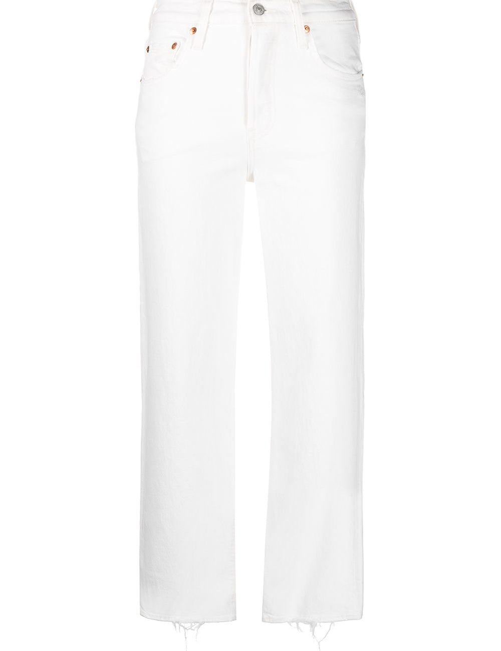 Jeans dritti a vita alta in bianco Levi's - donna 