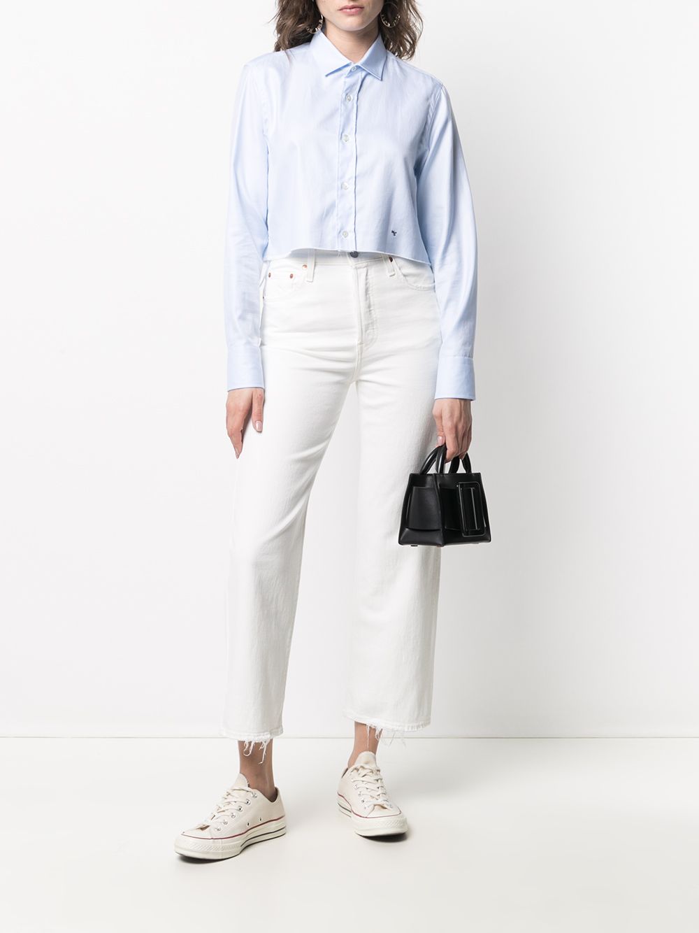 Jeans dritti a vita alta in bianco Levi's - donna 
