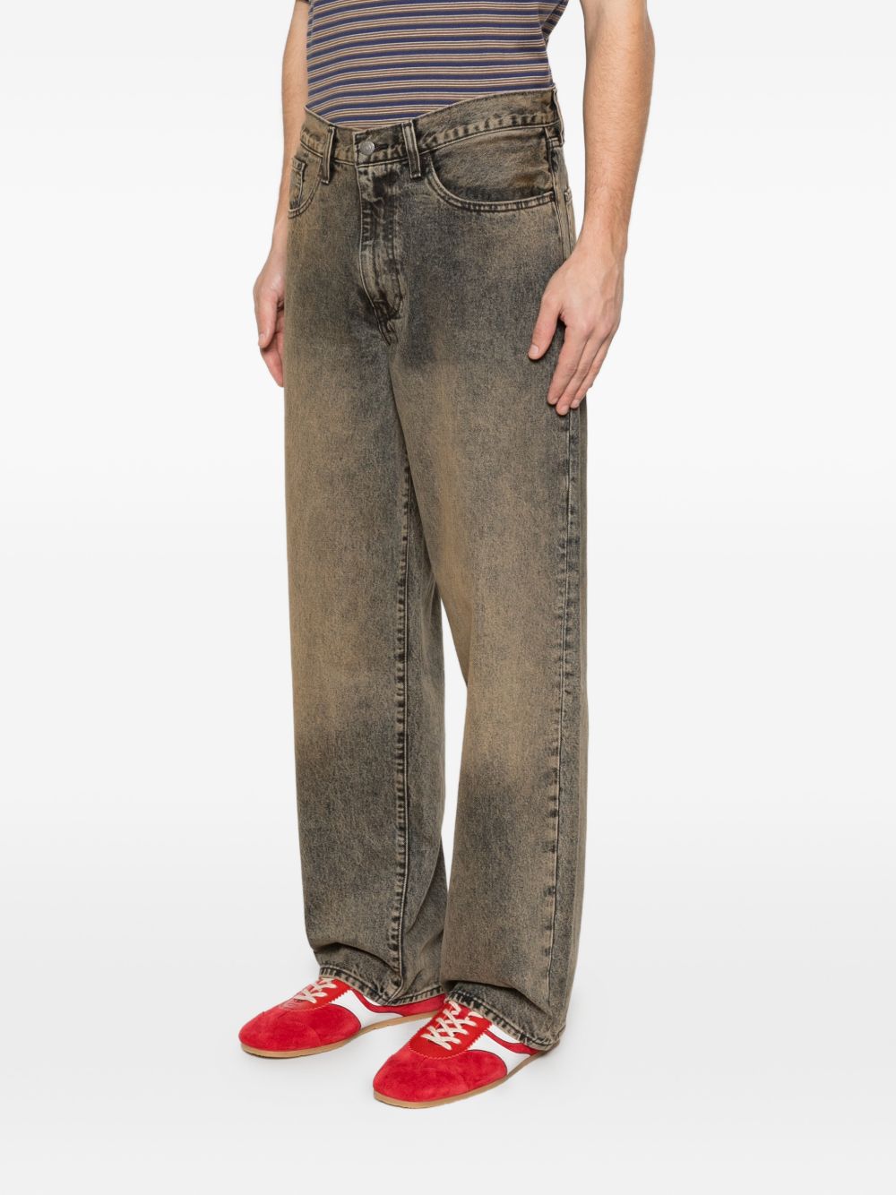 578 jeans larghi scoloriti in beige e grigio Levi's - uomo 