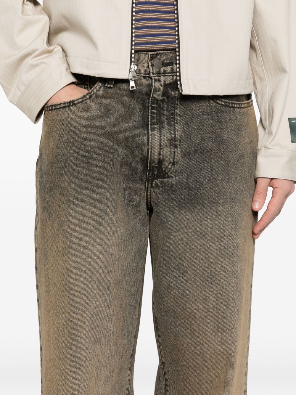 578 jeans larghi scoloriti in beige e grigio Levi's - uomo 