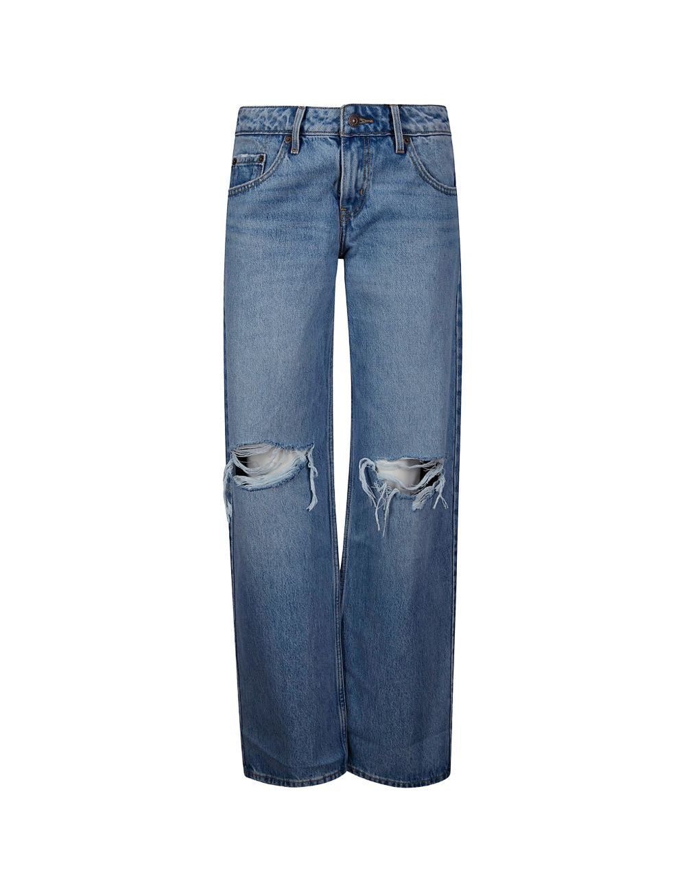 Jeans a cinque tasche con effetto vissuto in blu Levi's - donna 
