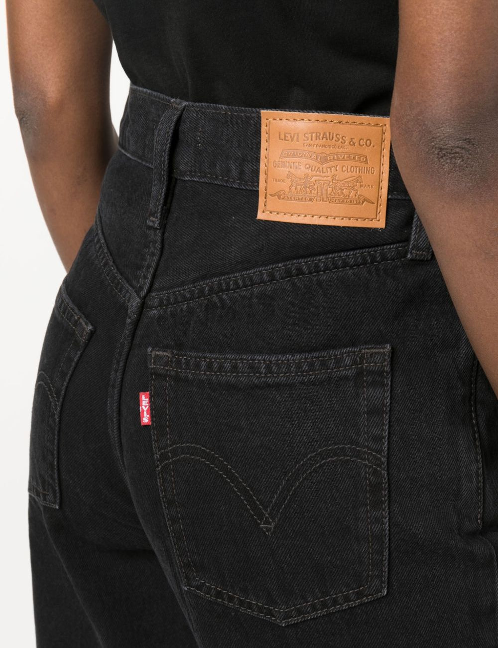 Jeans a gamba ampia in nero Levi's - donna 