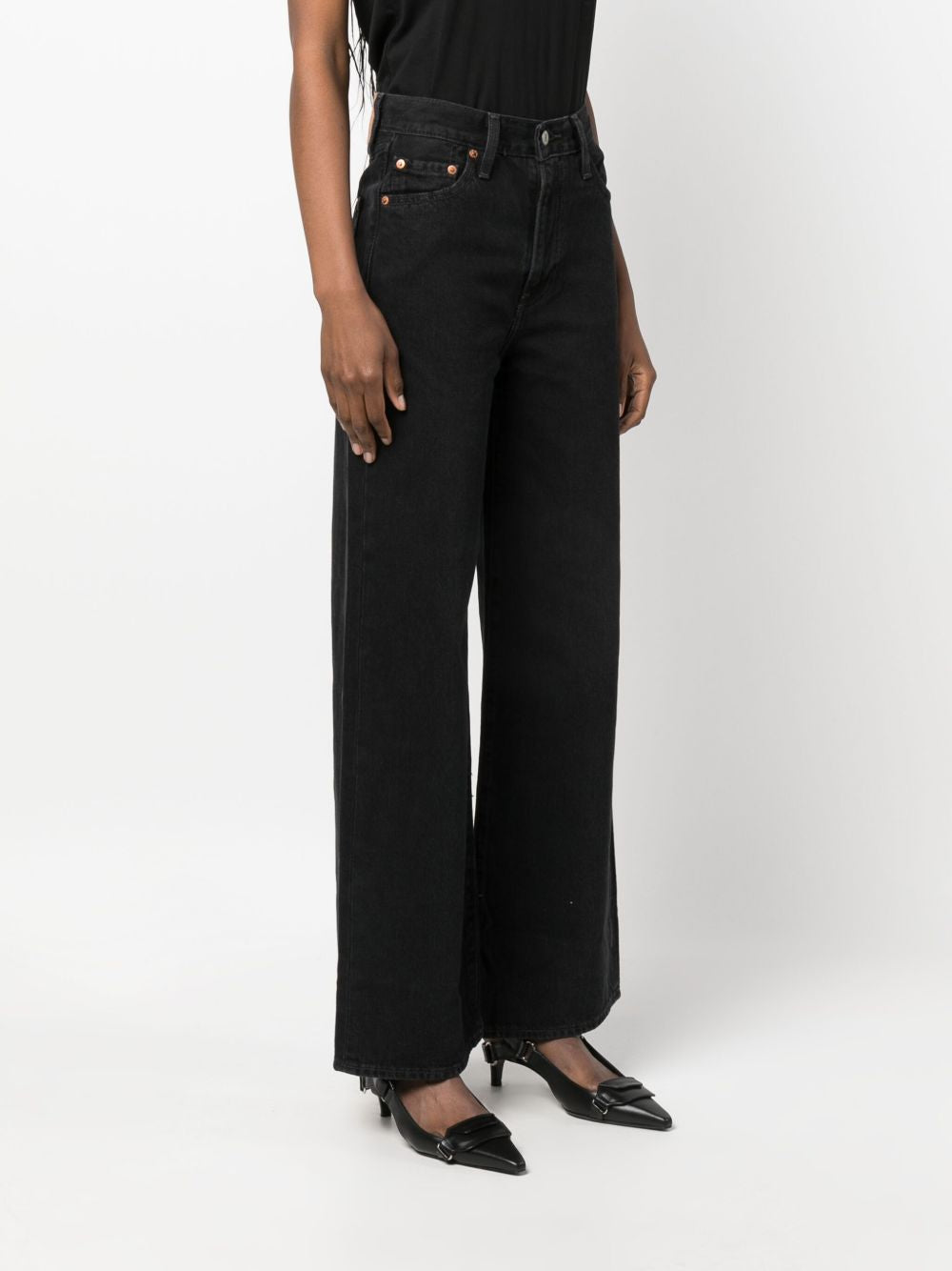 Jeans a gamba ampia in nero Levi's - donna 