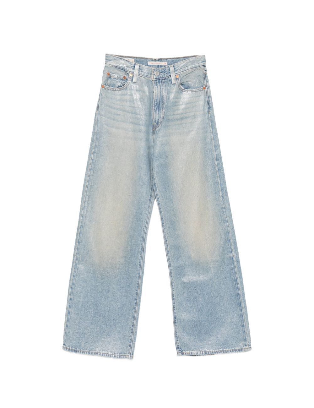Jeans a gamba larga con costine torace in blu Levi's - donna 