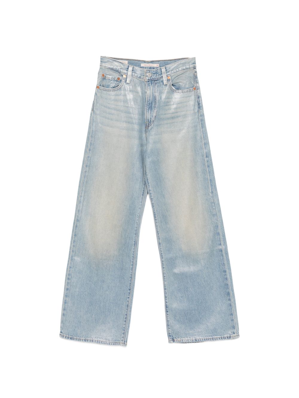 Jeans a gamba larga con costine torace in blu Levi's - donna 
