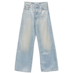 Jeans a gamba larga con costine torace in blu Levi's - donna 