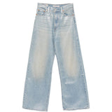 Jeans a gamba larga con costine torace in blu Levi's - donna 