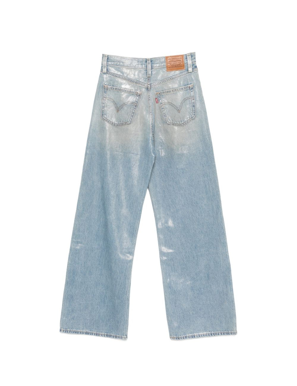 Jeans a gamba larga con costine torace in blu Levi's - donna 