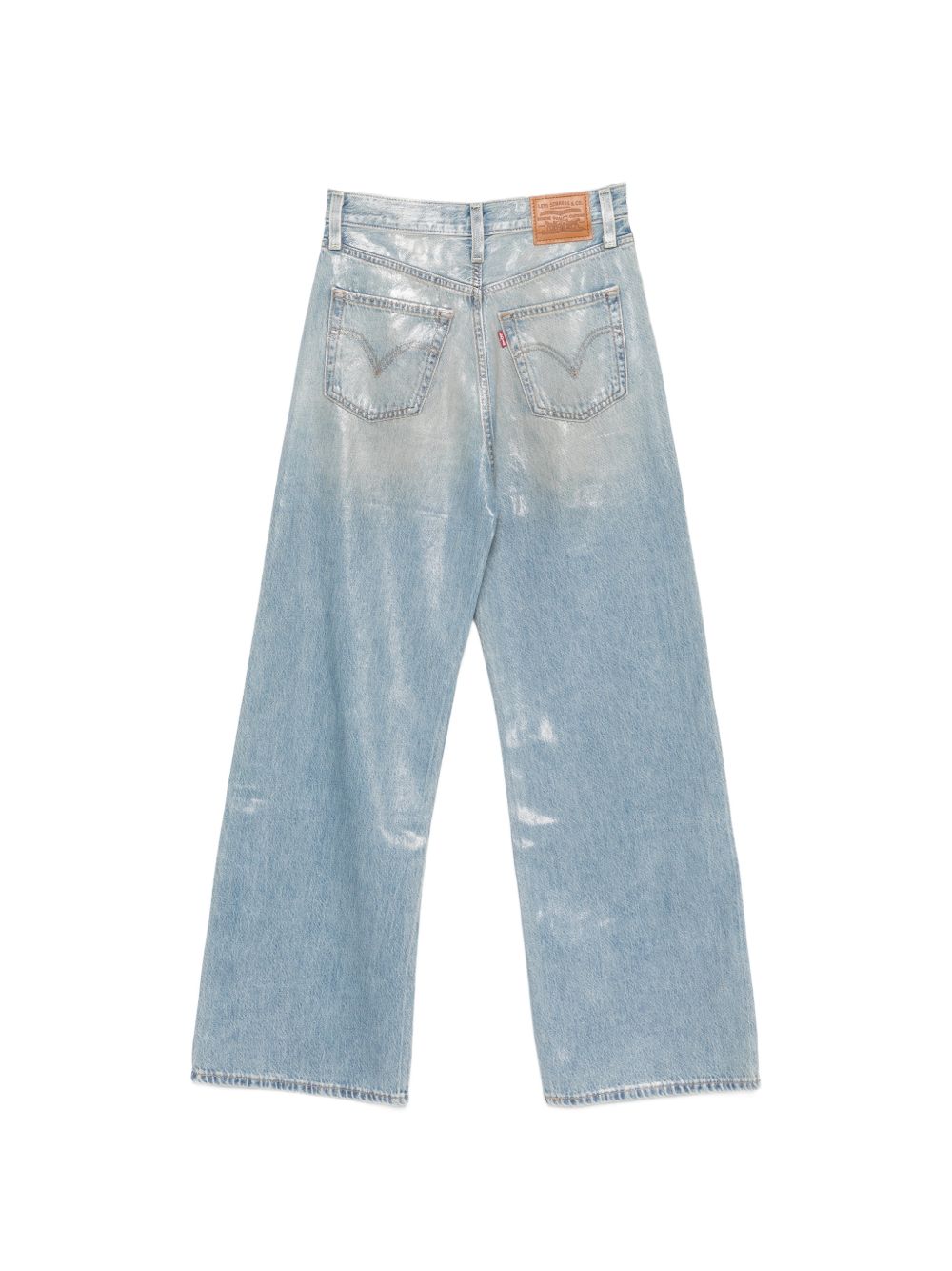 Jeans a gamba larga con costine torace in blu Levi's - donna 
