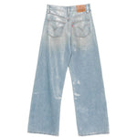 Jeans a gamba larga con costine torace in blu Levi's - donna 