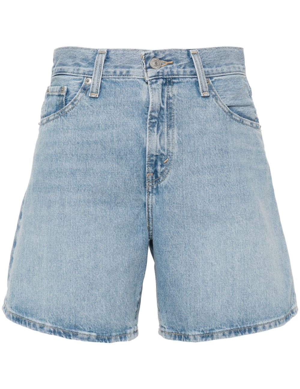 Shorts denim a vita alta in blu Levi's - donna 
