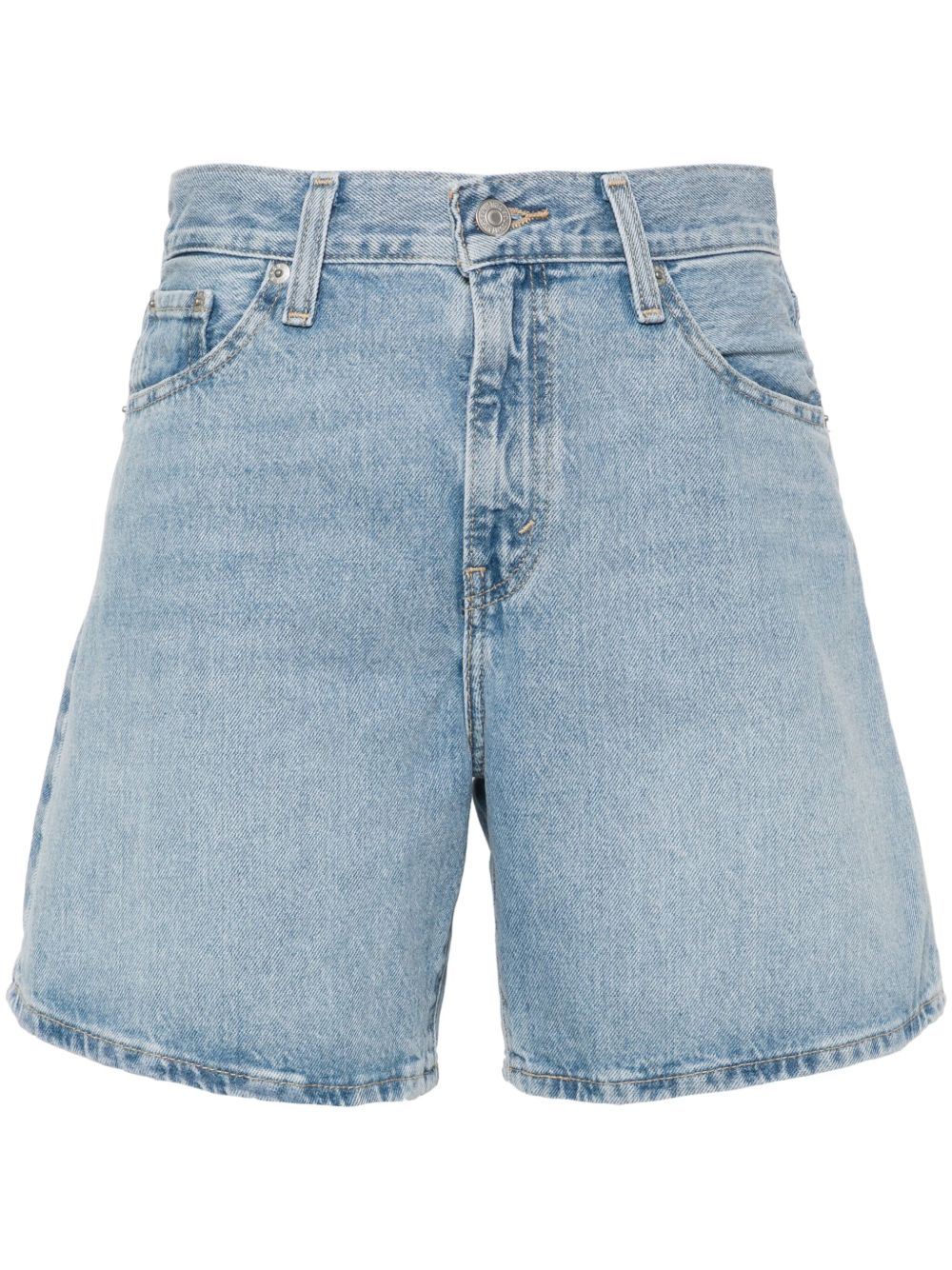 Shorts denim a vita alta in blu Levi's - donna 