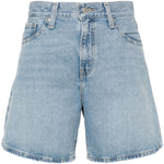Shorts denim a vita alta in blu Levi's - donna 
