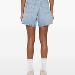 Shorts denim a vita alta in blu Levi's - donna 