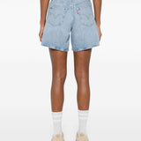 Shorts denim a vita alta in blu Levi's - donna 