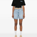 Shorts denim a vita alta in blu Levi's - donna 