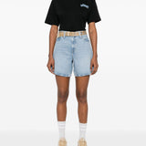 Shorts denim a vita alta in blu Levi's - donna 