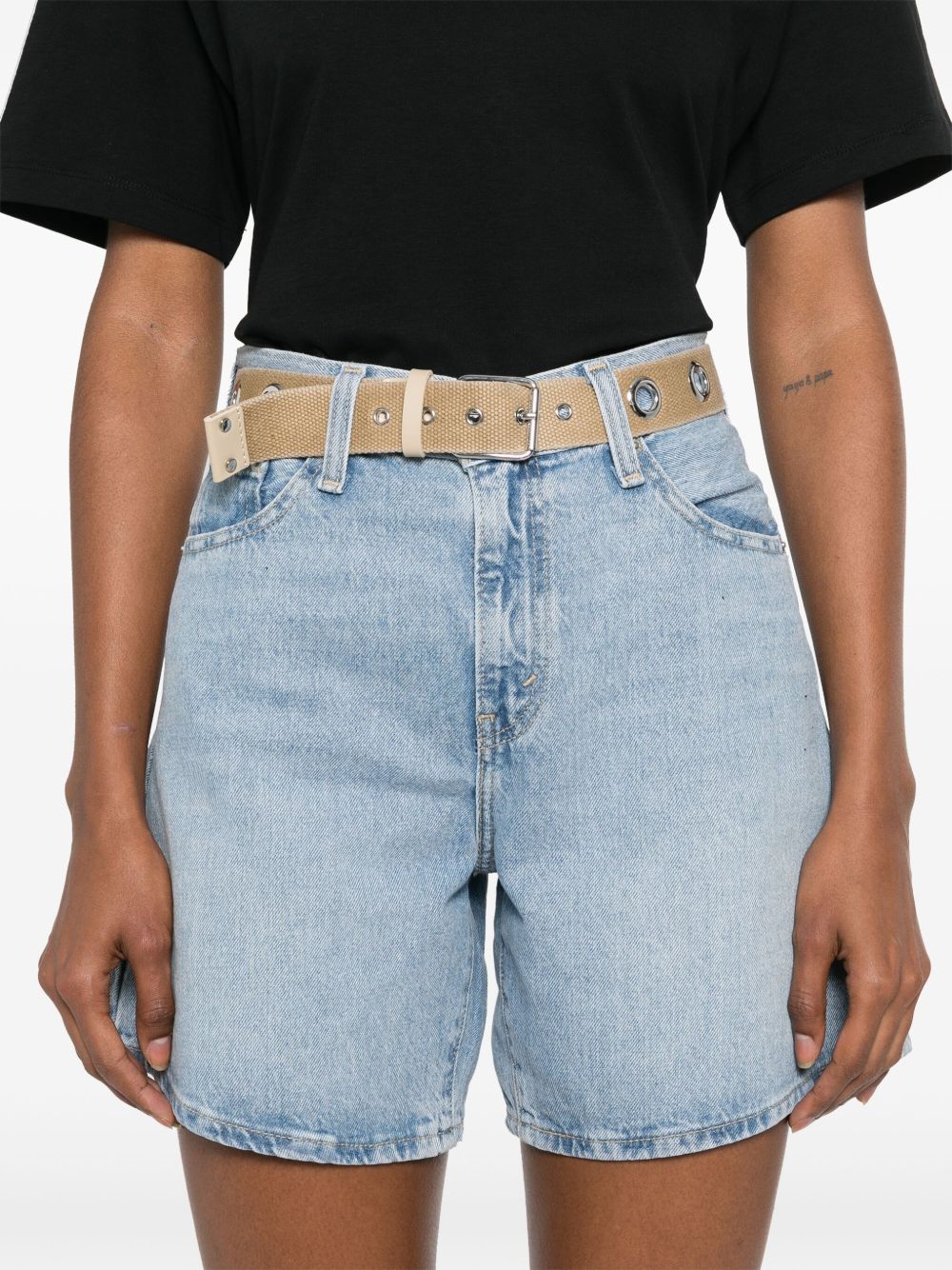 Shorts denim a vita alta in blu Levi's - donna 