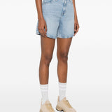 Shorts denim a vita alta in blu Levi's - donna 