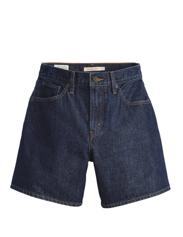 Shorts in denim baggy blu 
