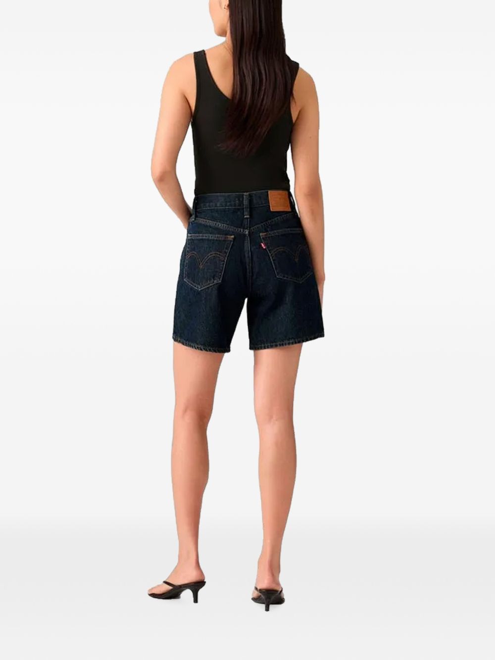 Shorts in denim baggy blu 