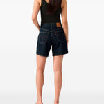 Shorts in denim baggy blu 