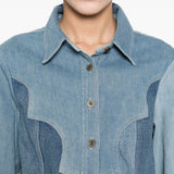 Giacca patchwork con bottoni in blu Levi's blue tab - donna 