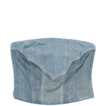 Top denim con zip in blu Levi's blue tab - donna 
