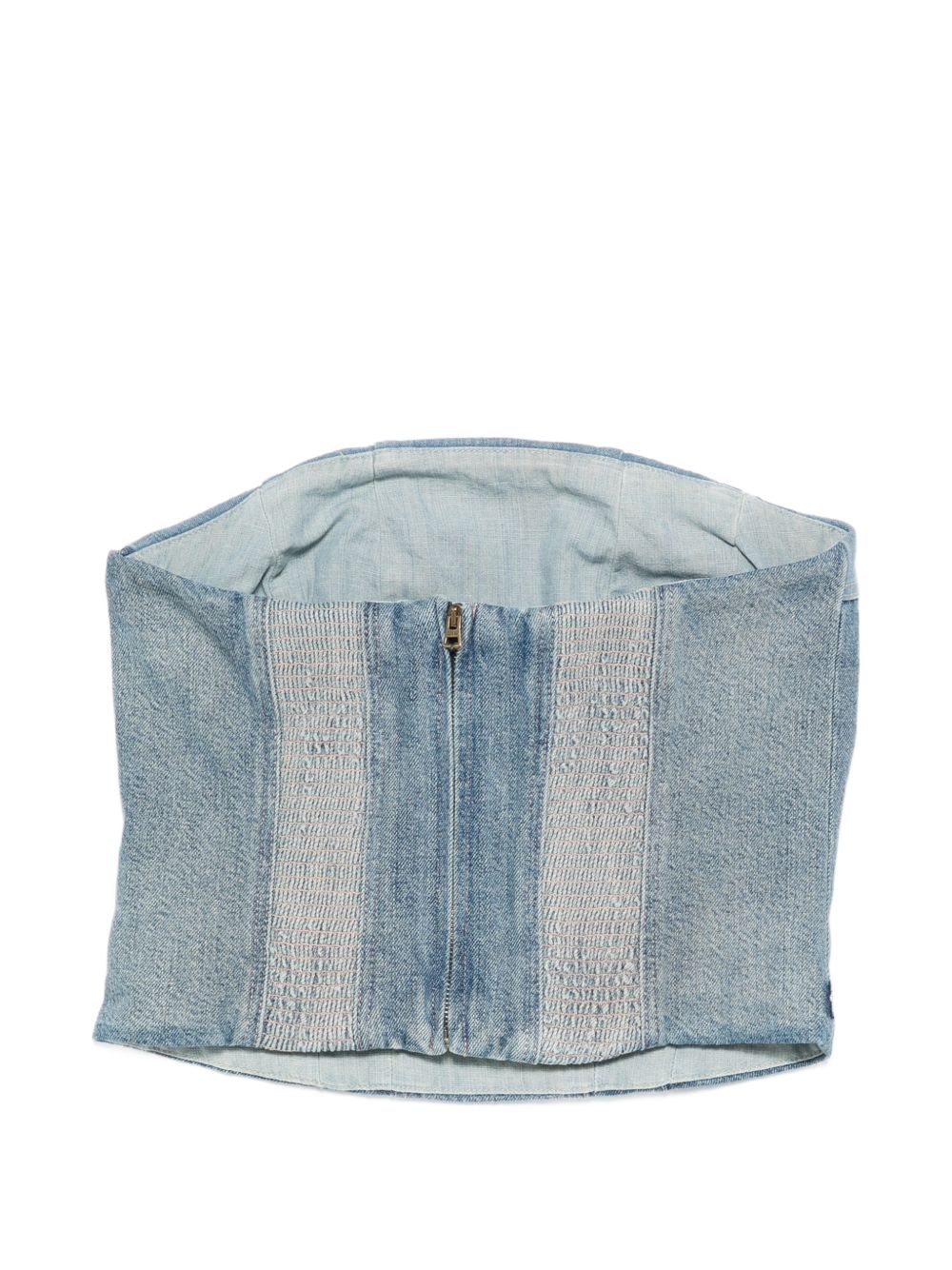 Top denim con zip in blu Levi's blue tab - donna 