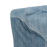 Top denim con zip in blu Levi's blue tab - donna 