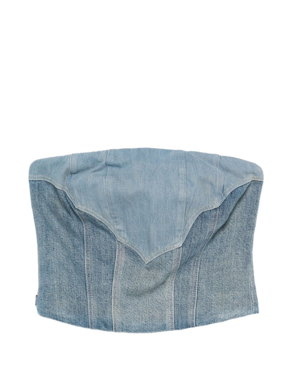 Top denim con zip in blu Levi's blue tab - donna 