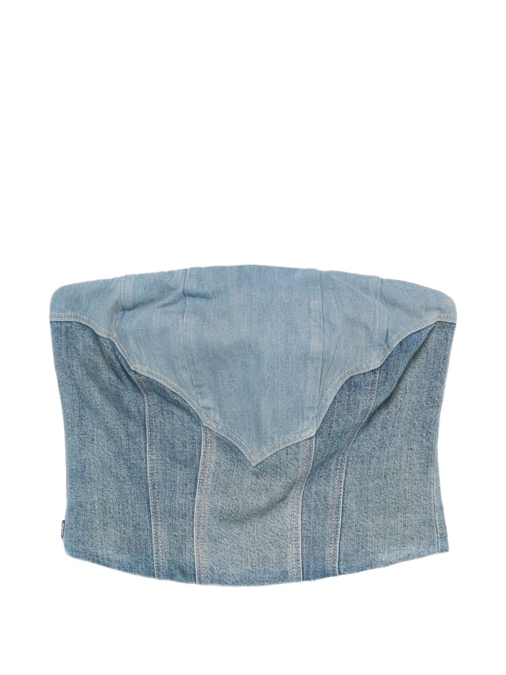 Top denim con zip in blu Levi's blue tab - donna 