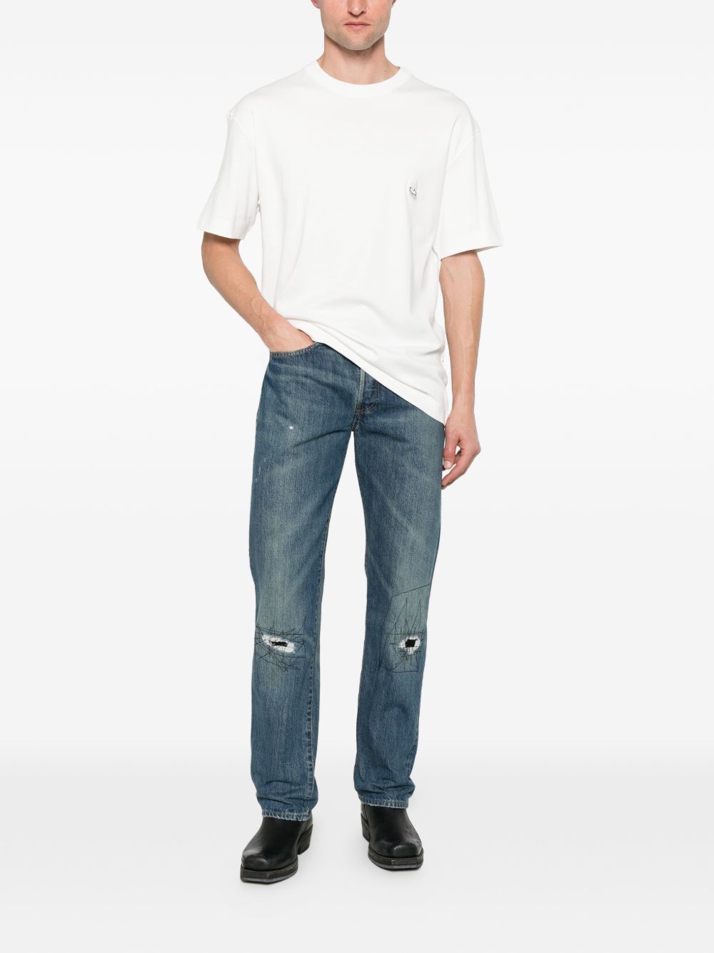 Jeans con passanti per cintura in blu Levi's vintage - uomo 