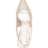 Decollete chanel gilda con cristalli in bianco Le silla - donna 