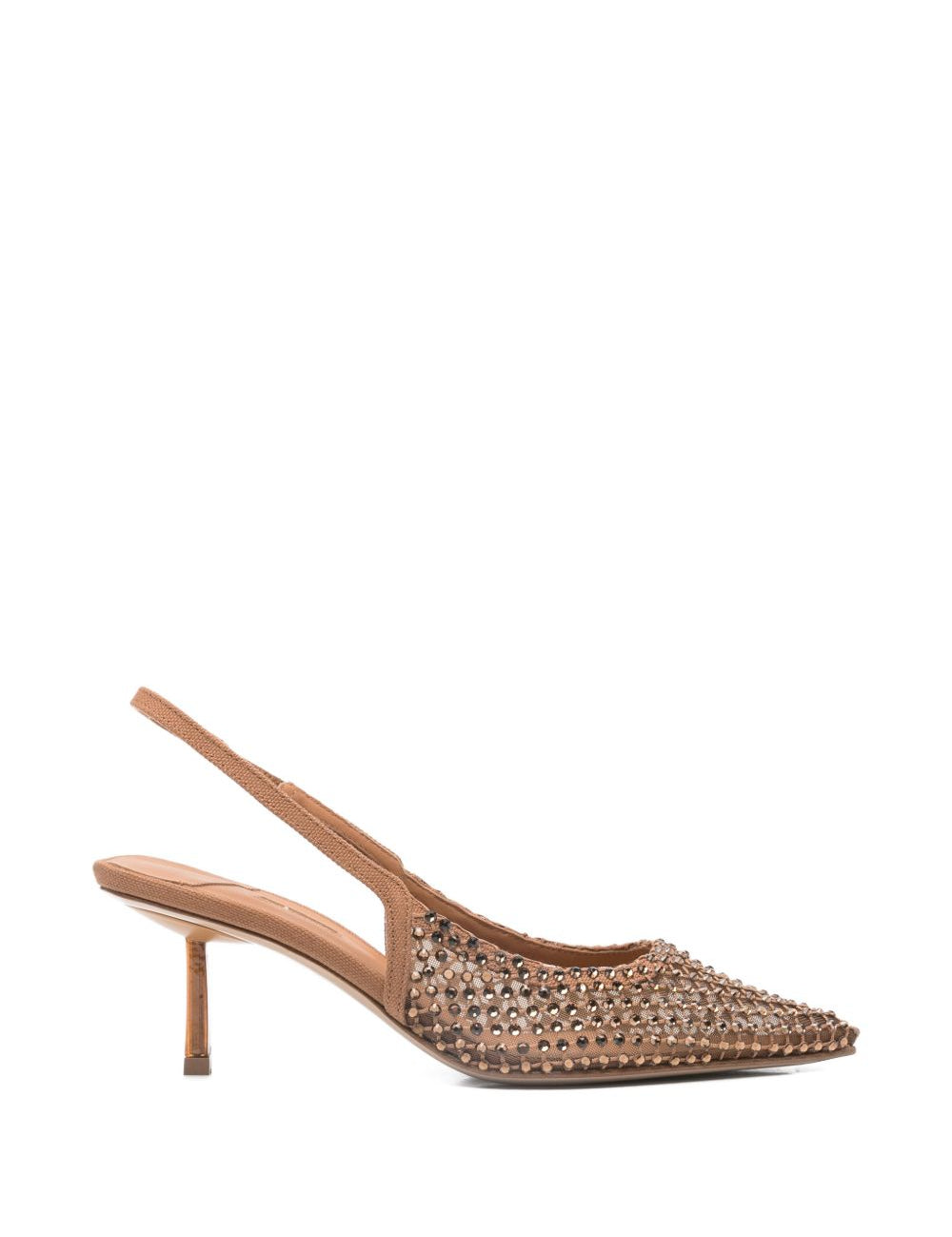 Decollete chanel gilda con cristalli in marrone Le silla - donna 