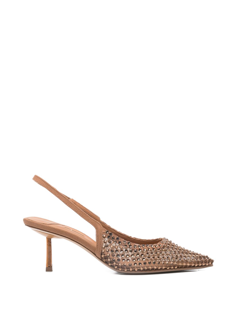 Decollete chanel gilda con cristalli in marrone Le silla - donna 