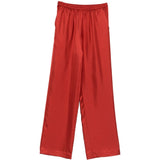 Pantaloni Alera con vita elasticizzata in rosso Loulou de saison - donna 