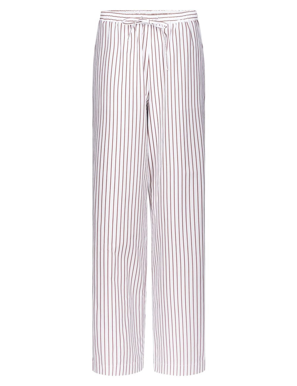 Pantaloni CISCO a righe in azzurro e rosso Loulou de saison - donna 